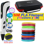 2026 New 3D Printing Pen DIY Three-dimensional Painting Children Toys With LCD Screen Power Adapter 200M PLA Filament Toys Gift