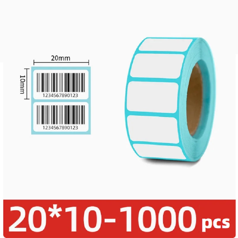 1000PCS Shipping Labels Barcode Sticker Supermarket Blank Stickers White Label Stationery Sticker Kitchen Spice Label Stickers