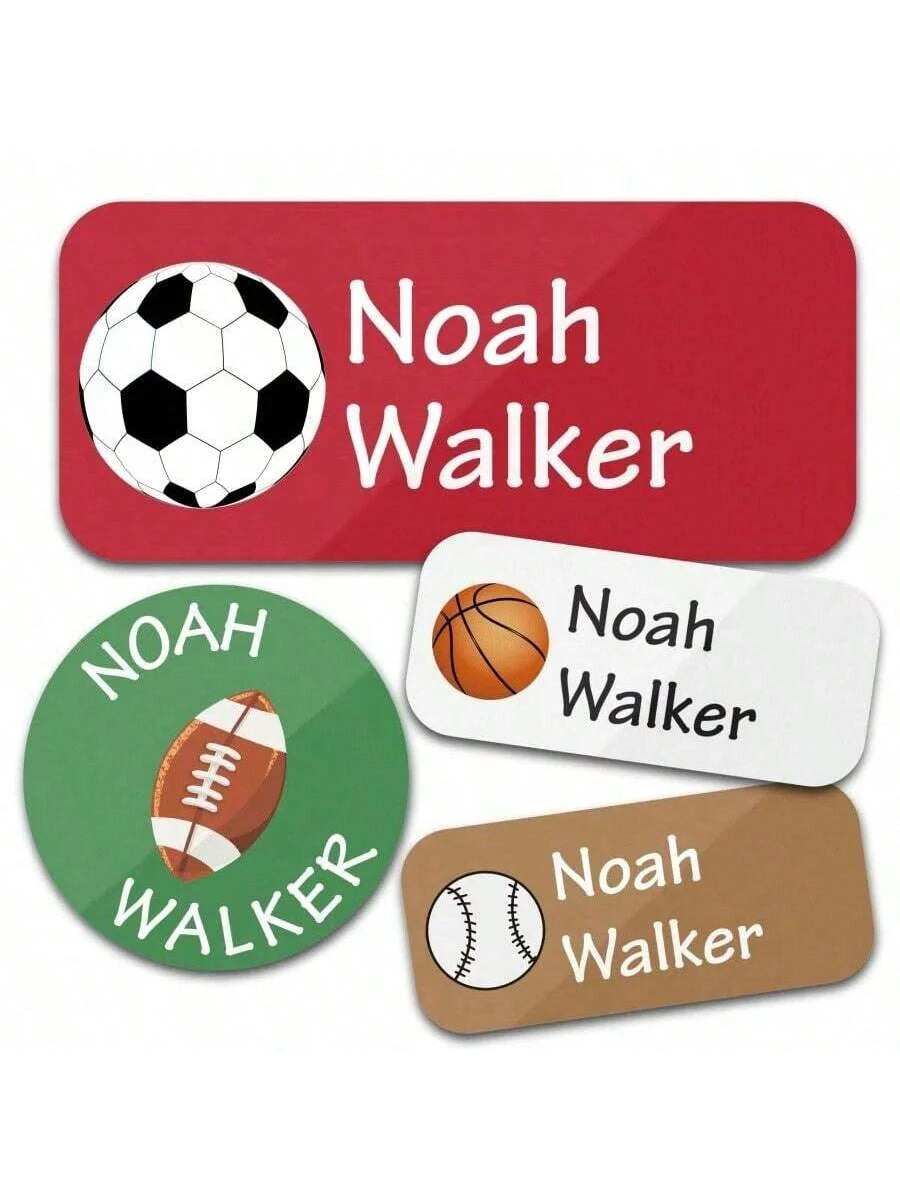 Custom Name Stickers 130 Pieces - Waterproof Personalized Adhesive Labels for Clothing