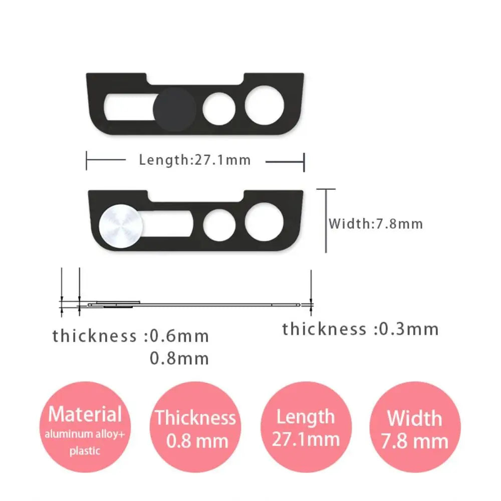 3Pcs Metal Webcam Cover for iPhone 14 14 Plus Privacy Slider Front Camera Len Cap for iPhone 14 Pro 14 Pro Max Phone Len Sticker