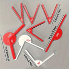 New 2/5Pcs Multifunctional Geometric Angle Teaching Auxiliary Props Portable Geometric Angle Ruler Measuring Tools