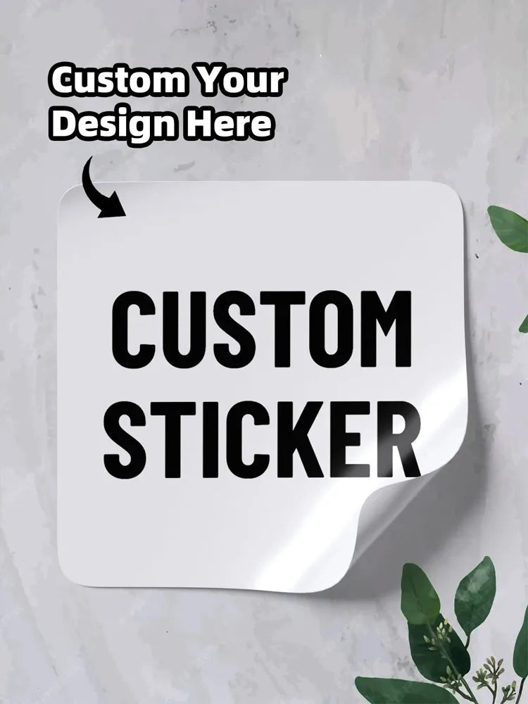 1/60/120/240 Custom Square PVC Stickers Waterproof Personalized for Party, Label, Packaging