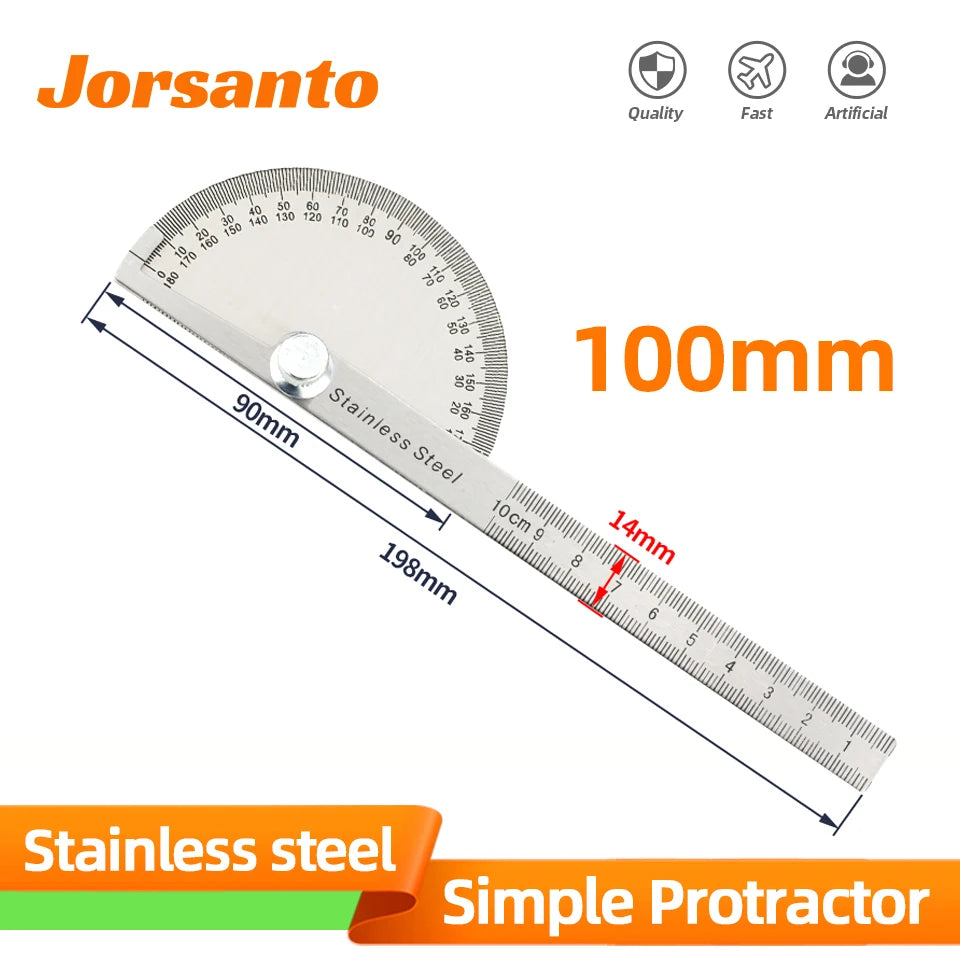 Goniometer Stainless Steel Protractor Metal Ruler Multi Angle Measuring Ruler Carpentry Tool Angle Meter Angle Finder Goniometro