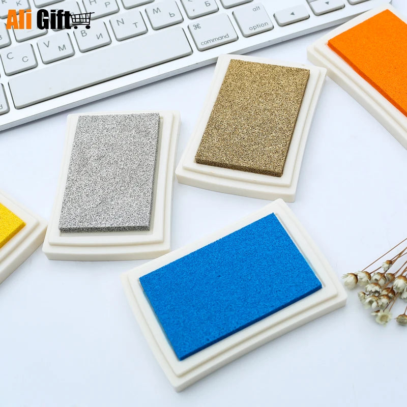 1pc 15 Colors Big Ink Pad Stamp Planner Scrapbooking Silicone Stamps Inkpad Diy Diary Greeting Card Making Supplies Inpad