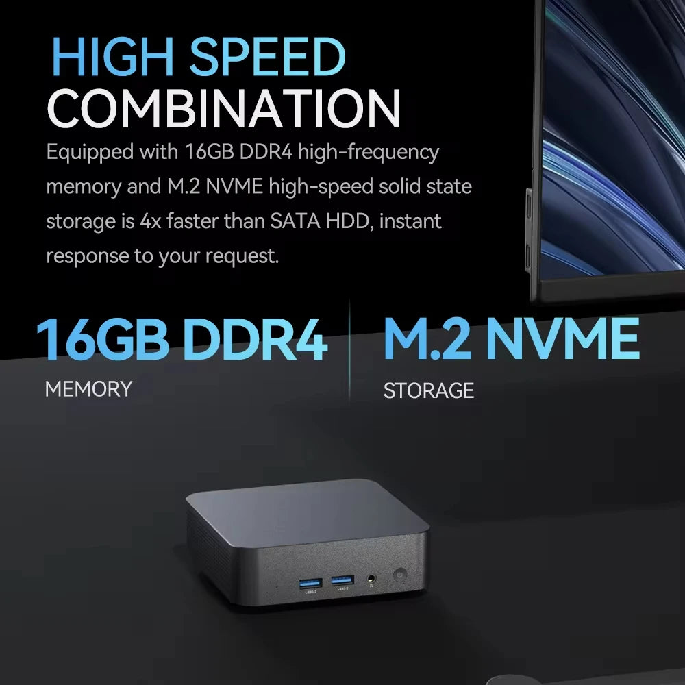 MINI PC Windows 11 Intel Core i9 10980HK i3 6100U DDR4 16GB 32GB SSD 1TB 2TB Computer Gaming BT5.2 Portable Desktop PC Gamer