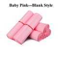 100PCS Lovely Baby Pink Poly Mailer Adhesive Envelope Shipping Bags DIY Bra Skirt Shoe Box Toys Present Gift Packaging Pouches
