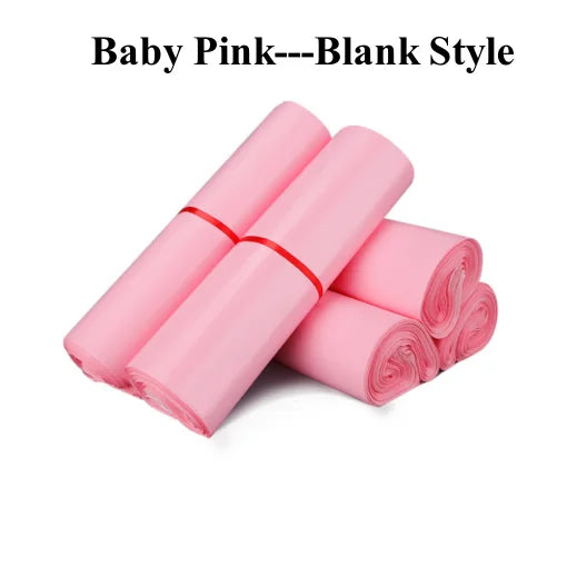 100PCS Lovely Baby Pink Poly Mailer Adhesive Envelope Shipping Bags DIY Bra Skirt Shoe Box Toys Present Gift Packaging Pouches