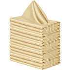 12pcs 30x30cm Hemstitched Square Napkins Satin Cocktail Napkin for Party Wedding Table Cloth Soft Kitchen Dinner Napkins