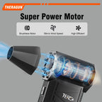 Updated X3Ultra Turbo Fan Jet,Mini Handheld 180000RPM Powerful Compressed air Duster for Car Dryer/PC/Home Cleaning