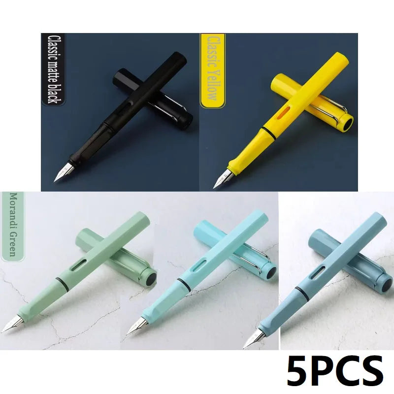 High-Quality Calligraphy Fountain Pen Luxury Ink Cartridge Writing Office School Supplies for Students