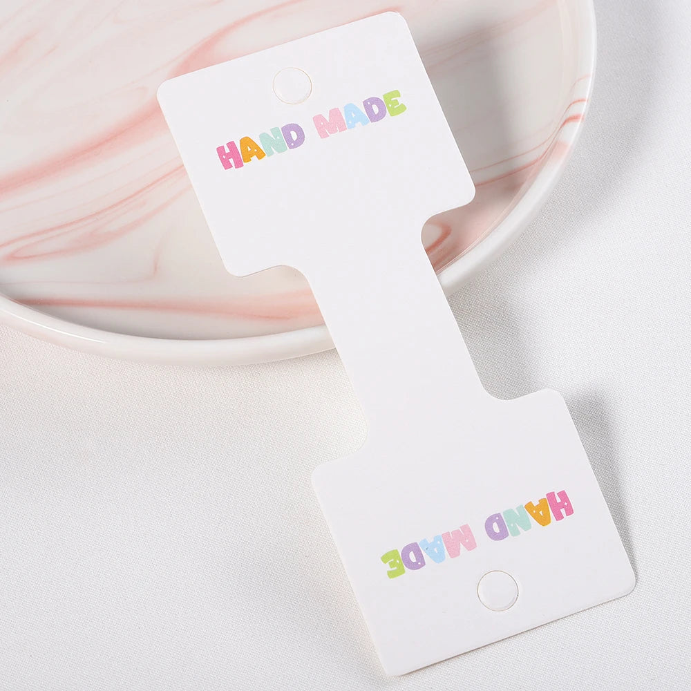 50pcs 3 Sizes Packing Paper Cards for Handmade Jewelry Necklace Bracelet Display Retail Price Tag Hair Accessories Hanging Lable