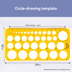 1/4Pcs Circle Template Measurement Geometry Ruler Circular Oval Drawing Template Drafting Ruler Office School Scale Drawing Tool