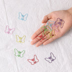 30/50pcs Metal Material Butterfly Shape Paper Clips Macaron Colors Kawaii Cute Bookmark Clip Stationery Office School Supplies