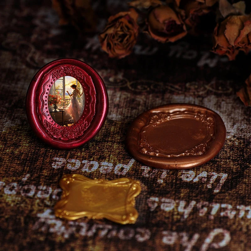 Fire Paint Seal Wax Stamp Heads Photo Frame Series Sealing Wax Stamp Head For DIY Scrapbooking Envelope Wedding Party Invitation