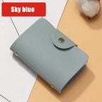 Business Card Holder Anti-theft ID Credit Card Holder Fashion Women's 24 Cards Slim PU Leather Pocket Case Coin Purse Wallet
