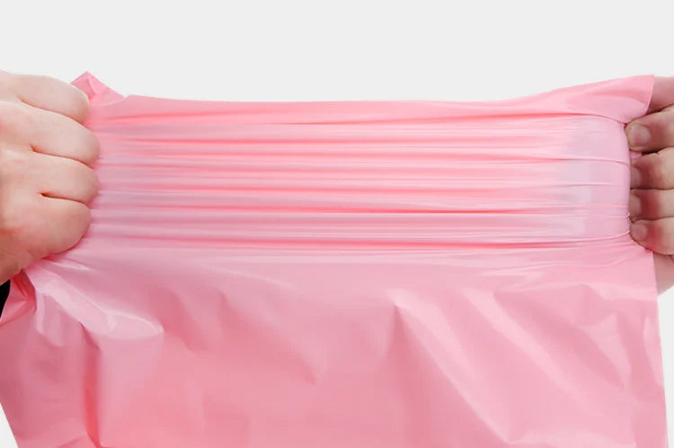 100PCS Lovely Baby Pink Poly Mailer Adhesive Envelope Shipping Bags DIY Bra Skirt Shoe Box Toys Present Gift Packaging Pouches