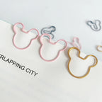 20pcs cartoon gold rose gold Paperclip on Book Paper Creative Paper Clips Students Stationery Office School Binding Supplies