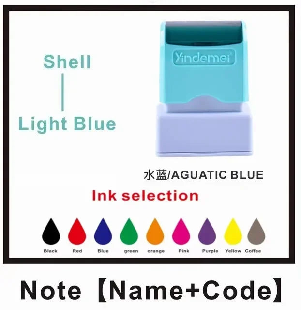 Customized Name ink Stamp self inking seals Personal Baby Waterproof Non-fading Kindergarten Name Seal New student teacher gift