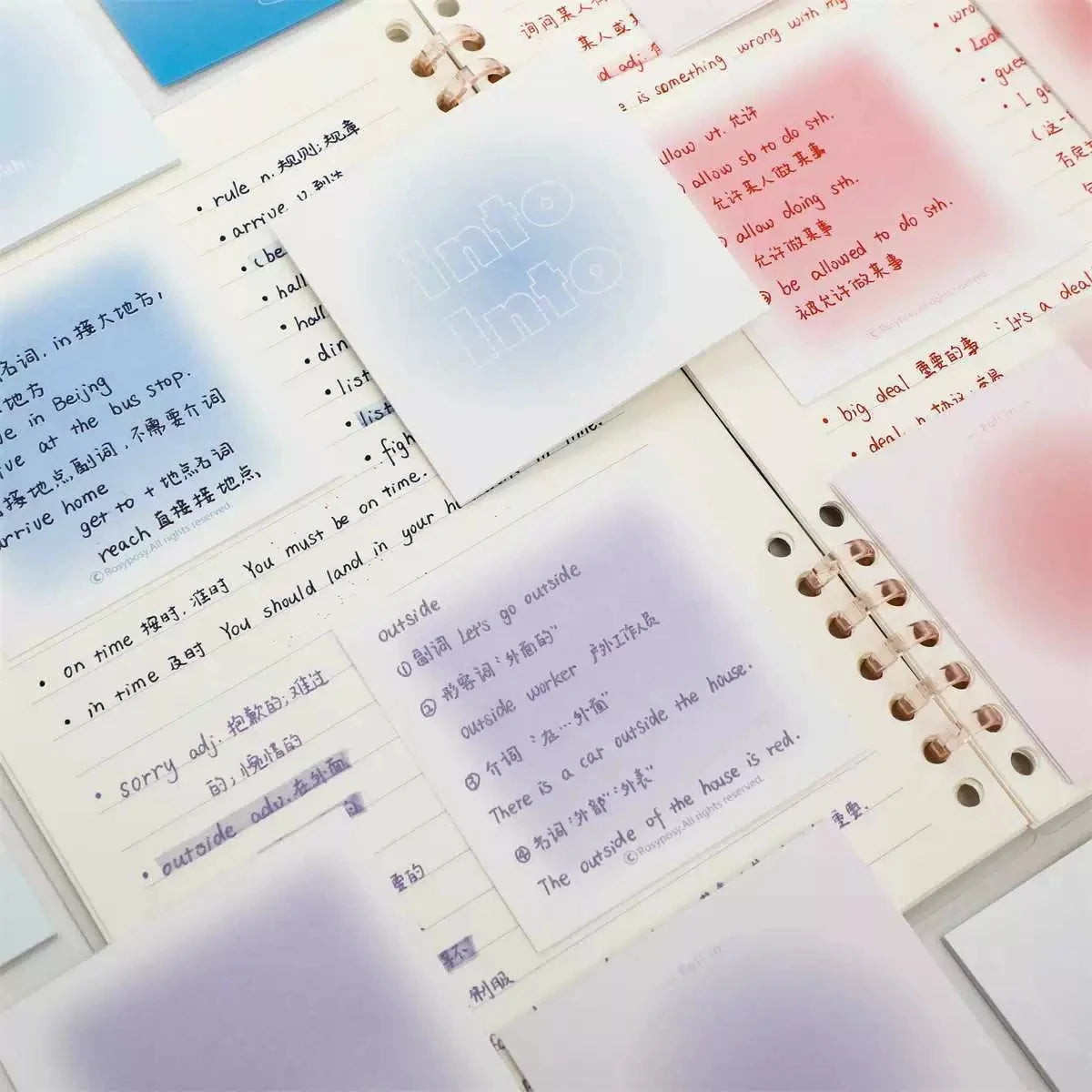 112Sheets Multifunctional Sticky Notes Portable Student Note Marker Writing Sticky Notes Self-Adhesive Easy To Apply Notepad