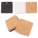 50pcs/lot Brooches Display Cards Blank Kraft Paper Tag for Jewelry Packaging Cards Small Business Sale Hang Price Tag Card 7*7cm
