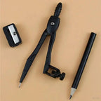 3Pcs Set Adjustable Metal Compasses With Pencil Sharpener Replace Pen For Office School Student Exam Drafting Art Design Drawing