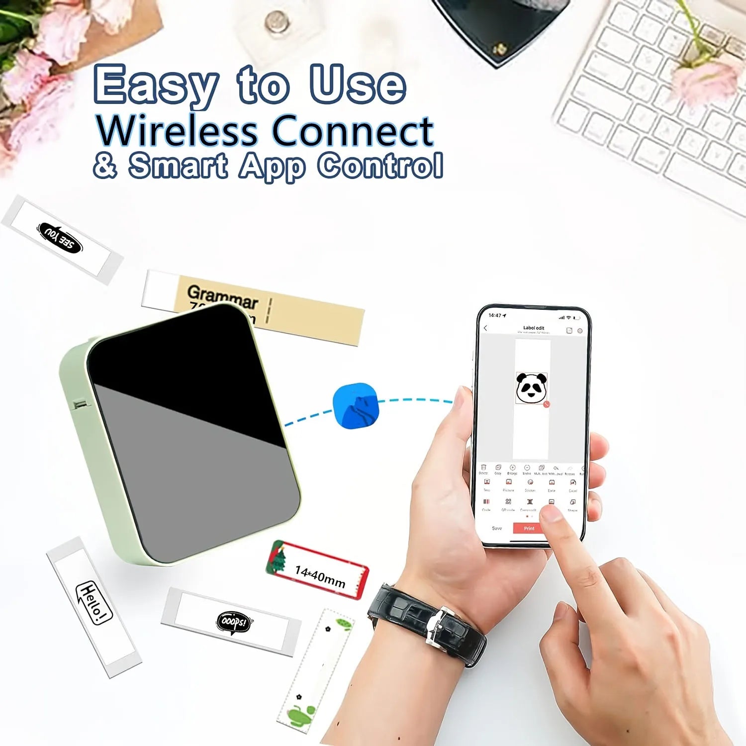 Marklife P15 Label Printer Portable Thermal Printer Inkless Mini Sticker Maker With Adhesive Label Printer With Adhesive Label Printer For Price Tags Noink As D11/D110/Q30 Print