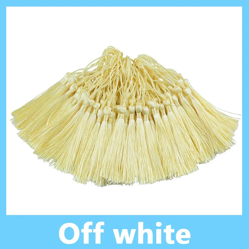 100pcs/Pack 13cm Tassel Silk Fringe Silky Floss Bookmark Tassels Mini Tassels for DIY Craft Jewelry Making Souvenir Bookmarks