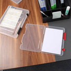 Transparent Thicken A4 File Box Plastic Office Document Sorting Storage Box Buckle Design Book File Archive Seal Boxes Organizer