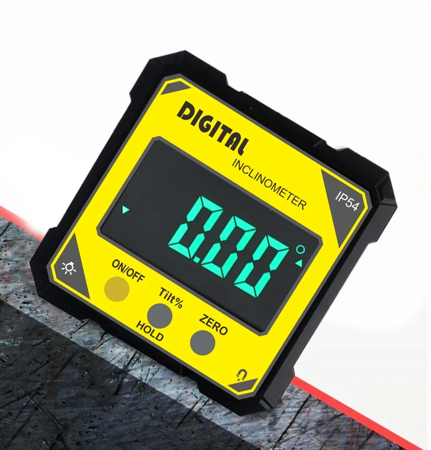 4*90 ° 0.2° Digital Electronic Level Digital Angle Fnder Magnetic Inclinometer Protractor Precision Level Box for Woodworking