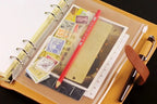 10Pcs A5 A6 A7 Binder Pockets Waterproof Zipper Pouch for 6 Ring Notebook Binder Clear Document Filing Bag Leaf Organizer Folder