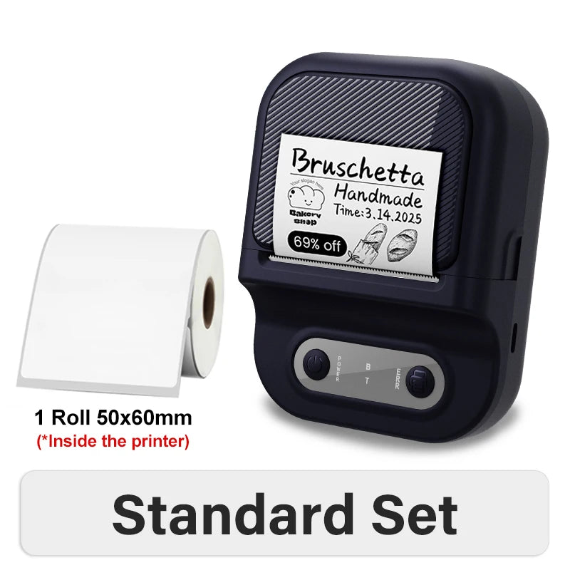 Mini Portable Thermal Printer 12-57mm Self-adhesive Label Printer Inkless Bluetooth Sticker Printing Machine like B21 Printer