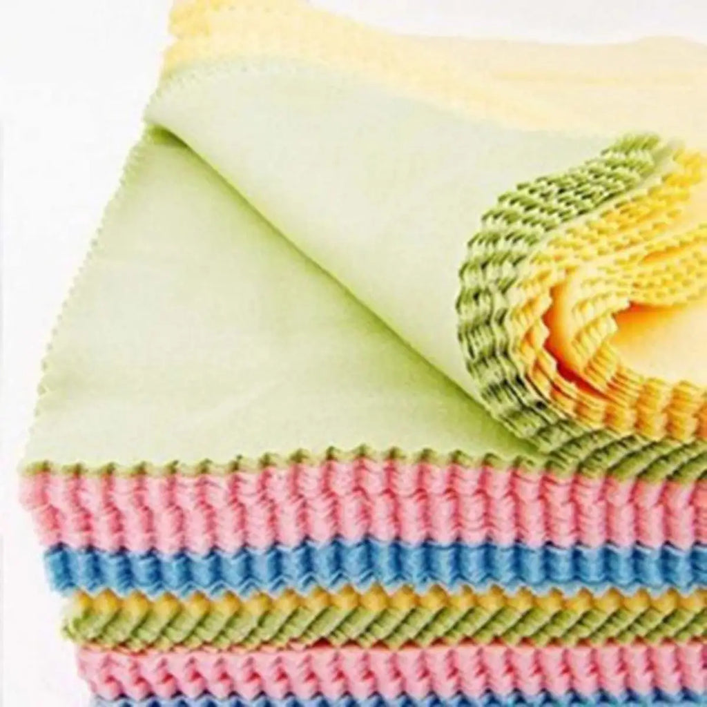10/20/50/100pcs Chamois Glasses Cleaner Jewelry Care Wipe Cleaning Cloth Microfiber For Glasses Lens Phone Screen(Random Color)