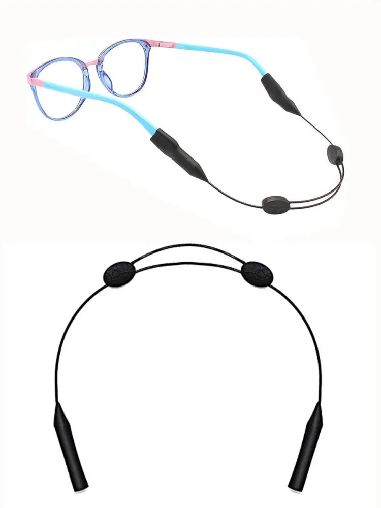 1/5pcs Universal Adjustable Eyewear Retainer Fit Sports Sunglasses Retainer Unisex Strap Safety Glasses Holder Large Round-Head