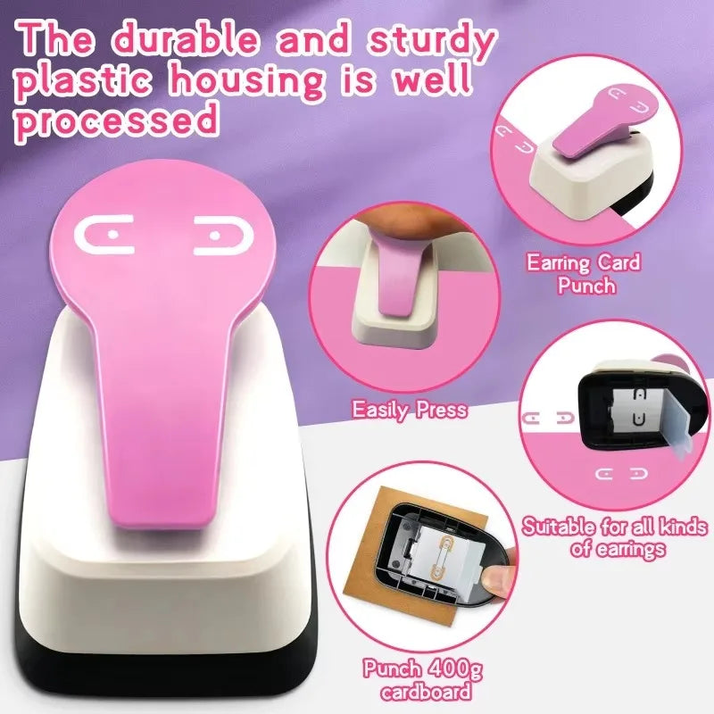 diy Earring Hole Puncher Earring Card Hole Punch Scrapbooking Paper Punch Earring Card Punch Hole Puncher DIY Punching Machine