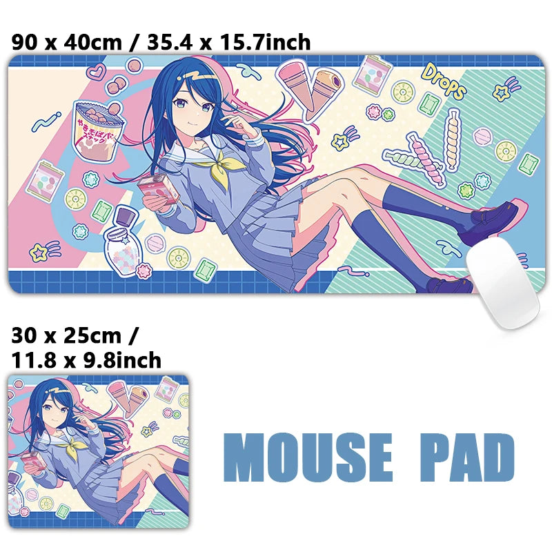 Project Sekai Birthday Full Character 25-ji Nightcord de PJSK Mouse pad Table Mat Gaming XXL Anime Mousepad Keyboard Desktop Mat
