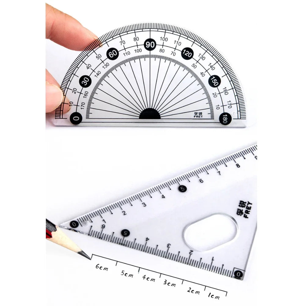 Compass Set Ruler Measurement Set Learning Professional Multifunctional Drawing Tool Set Ruler and Ruler Eight-pcs Set