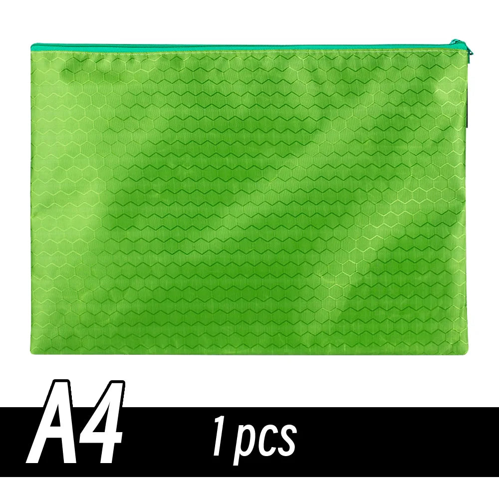 A4/A6 Pencil Bag Zipper Pouch Document Puzzle Bag Waterproof Zip File Folders Pencil Case Storage Bags School Office Supplies