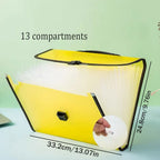 1PC twill portable accordion bag, 13 layers of large-capacity folders, easy to classify and store files.