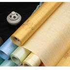 Sumi Art Wax Dye Pearlescent Ink Colorful Half Ripe Rice Paper Xuan Paper Scroll Multicolor Brush Calligraphy Creation Work Roll