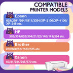 CRTBOTW Refill Dye Ink Kit For Canon HP Epson Brother Printer & Cartridge CISS Ink and refillable Compatible dye ink Eco tank
