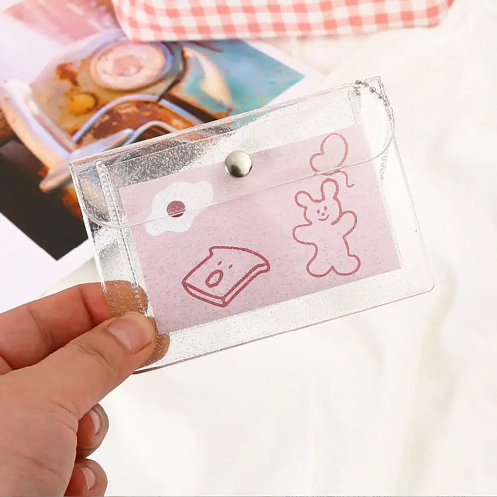 Pu Leather Card Holders Id Badge Case Clear And Color Border Lanyard Holes Bank Credit Id Badge Holders Accessories Wholesales