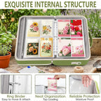 Plant Packet Organizer Binder Large Capacity 3-Ring With 20 Reusable Envelopes 30-Sheet Plantling Protector Binder Bag For