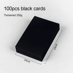 20-100 Sheets Black Paper for Drawing Diy Crafts Decorative Packaging 180/230/300gsm/m² Thickened Paper Cardboard Sketch Pad