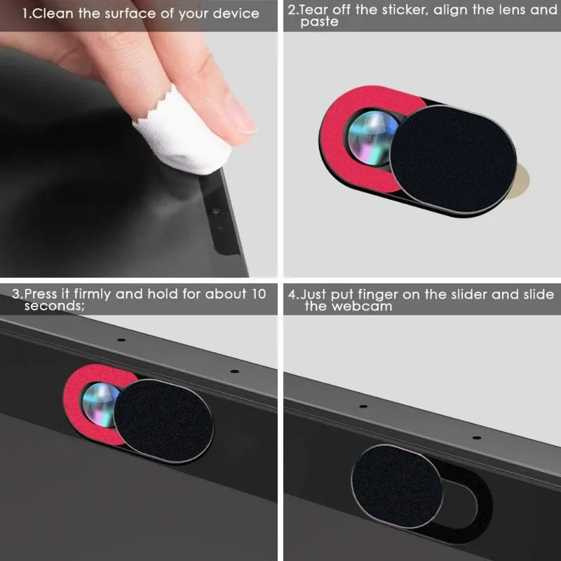 Laptop Camera Privacy Cover Webcam Cover Shutter Adhesive Slider for IPad Tablet Web Pc Camera Mobile Phone Lens Privacy Sticker