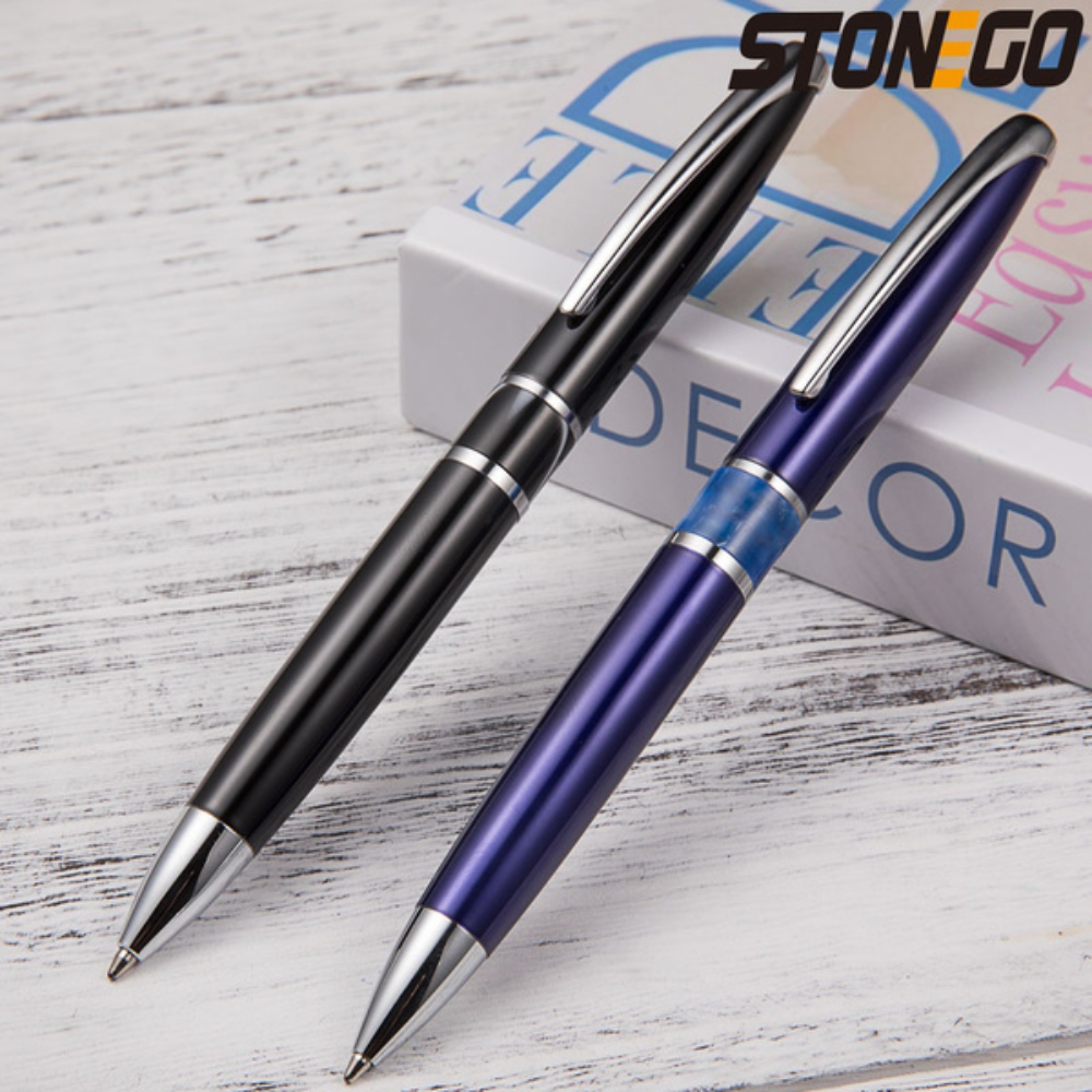 STONEGO Fashion Wallet Pen Short Paragraph Gift Travel Pocket Pen Mini Pocket Short Clip Metal RollerBall Pen Travel Pocket Pen