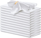 12PCS Red Satin Napkins 30x30cm, Silky Soft Smooth Washable Napkins for Restaurant, Weddings, Dinner, Party,Christmas Decoration