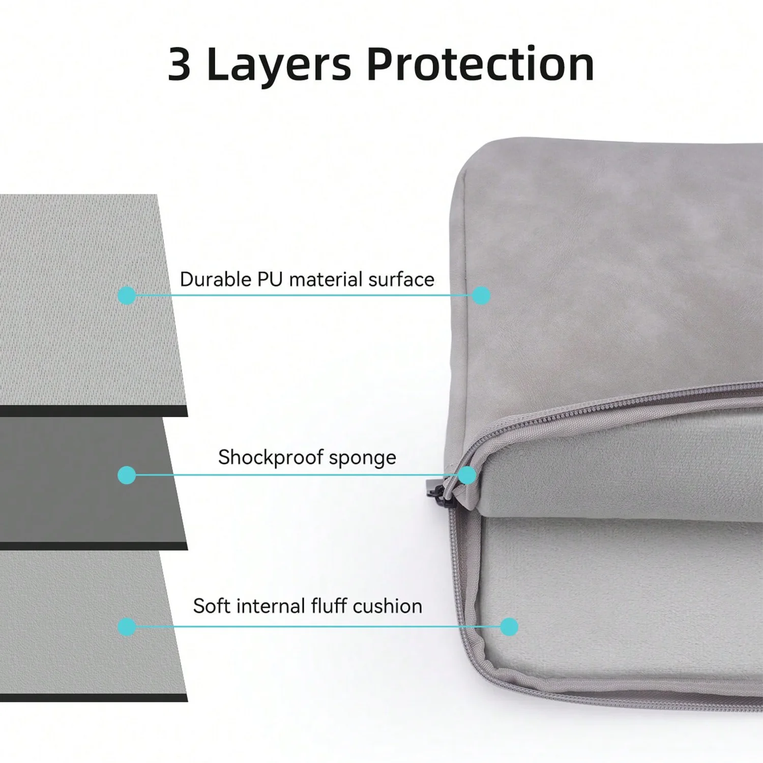 PU sheepskin leather fabric Waterproof Leather 9.7-15.6 inch Tablet PC Carrying Case Protective  Notebook Shockproof Cover