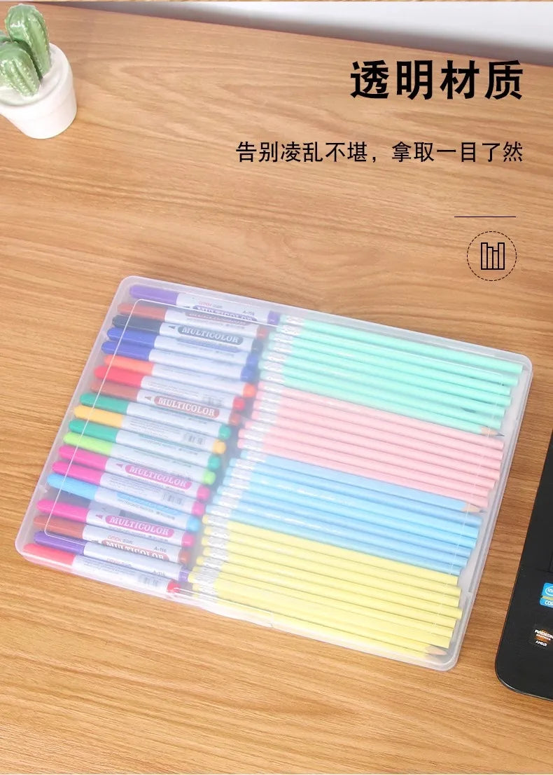 A4 transparent data storage box, folder, large capacity, multifunctional student test paper, book, graduation certificate, archi