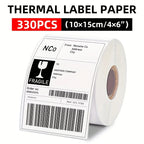 350pcs Thermal Label Paper, 4x6 Inch Self-Adhesive Shipping Labels for Printers - 100x150mm, Fragile Handle with Care