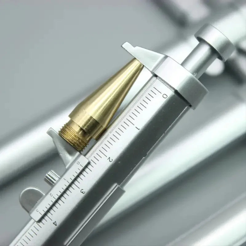 Vernier Caliper Pen Metric mm Ballpoint Stationery Blue Black Refill Student Plastic Measure Piston Tool Micrometer Ruler 100mm
